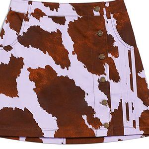 IVY PARK Rodeo cow print denim skirt